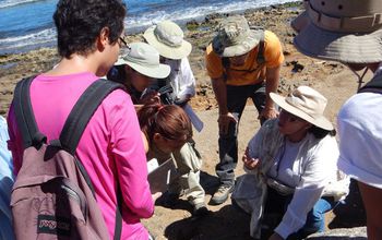 Citizen scientists with a researcher from the Trust's archaelogical project